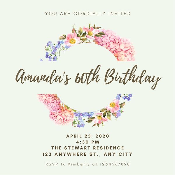 Invitationer fødselsdag voksen gratis 1